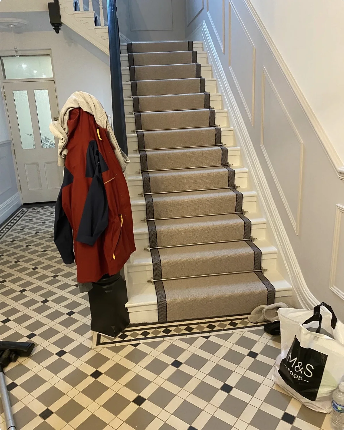 Finished mosaic tiled floor in Llandaff