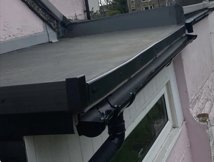 Completed EPDM flat roof in Penarth